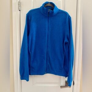 Woolrich Blue Fleece Zip Up Jacket Men’s Lg Gorpcore Casual Outdoor Utilitarian